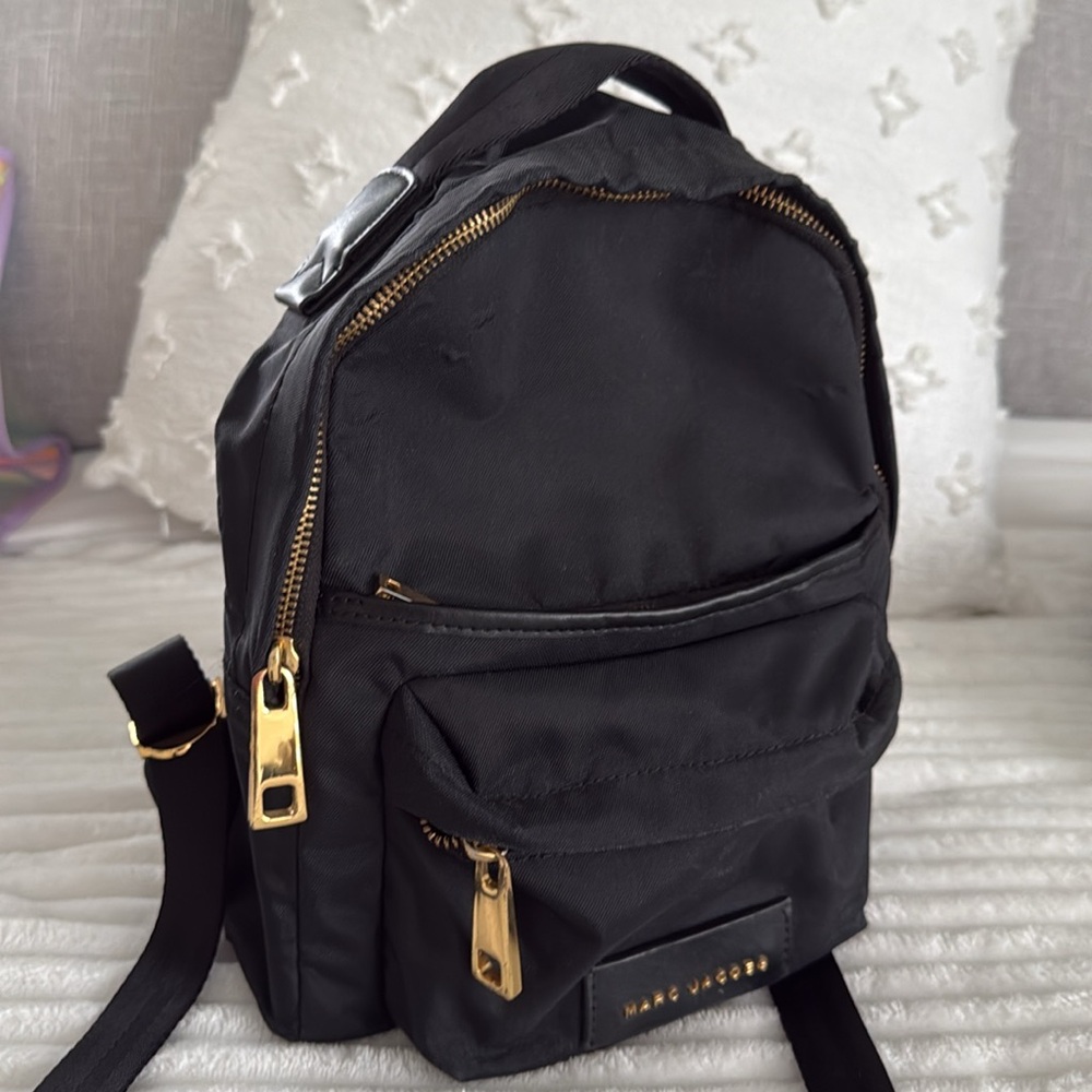 Marc Jacobs Goldtone Nylon Mini Backpack - Picture 2 of 8